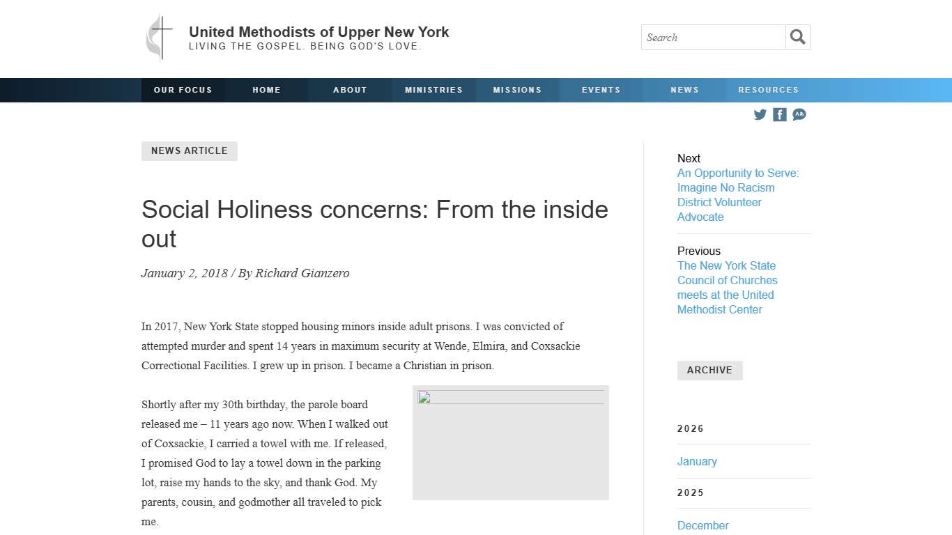 Social Holiness concerns: From the inside out